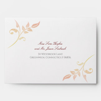 Enveloppe Mariage d'automne en spirale