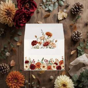 Enveloppe Mariage de automne floral d'automne
