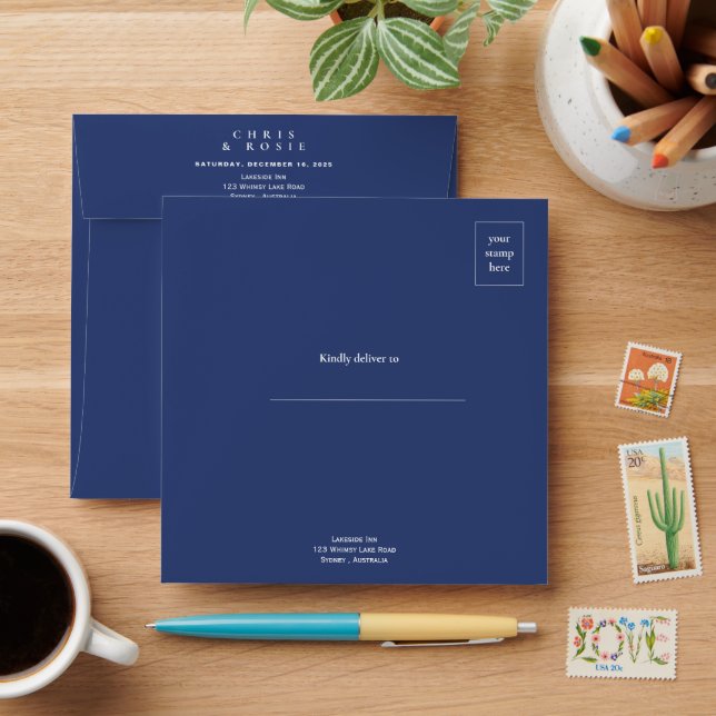 Enveloppe Mariage de automne moderne Tropical colo (Desk)