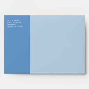 Enveloppe Mariage de bande bleue couleur moderne en gras