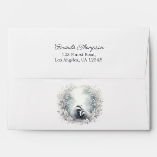 Enveloppe Mariage de blaireau de forêt enchantée