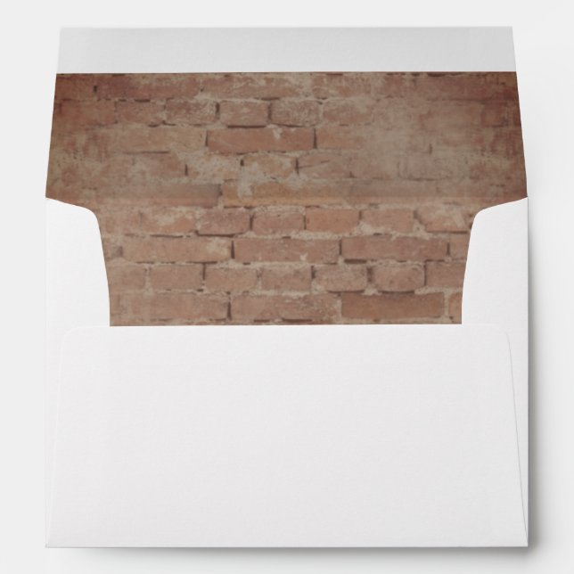 Enveloppe Mariage de briques rustiques (Dos (Bas))