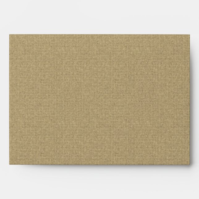 Enveloppe Mariage de Burlap rustique (Devant)