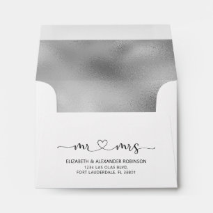 Enveloppe Mariage de calligraphie de script cardia