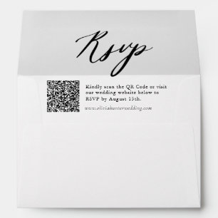 Enveloppe Mariage de code QR élégante