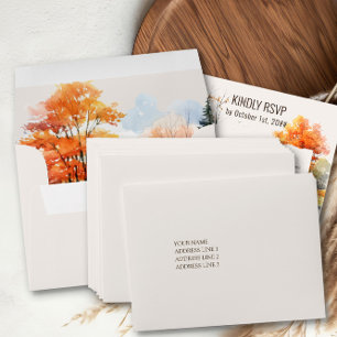 Enveloppe Mariage de crème neutre du lac Fall Abonné RSVP