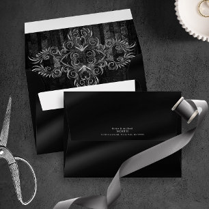 Enveloppe Mariage de défilement gothique ID866