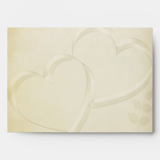 Enveloppe Mariage de deux coeurs (Devant)