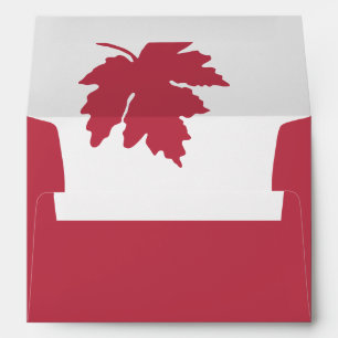Enveloppe Mariage de feuille d'érable rouge d'automne