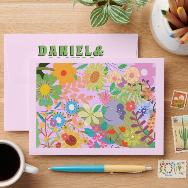 Enveloppe Mariage de fleurs (Desk)