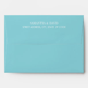 Enveloppe Mariage de fleurs de magnolia turquoise A7
