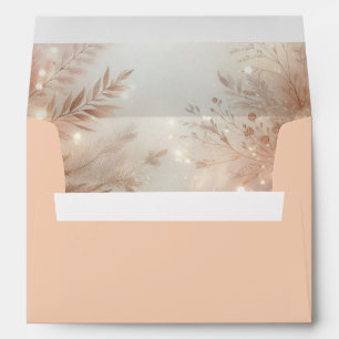 Enveloppe Mariage de forêt enchantée en bois de rose doré