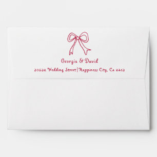 Enveloppe Mariage de gribouillis à main rose