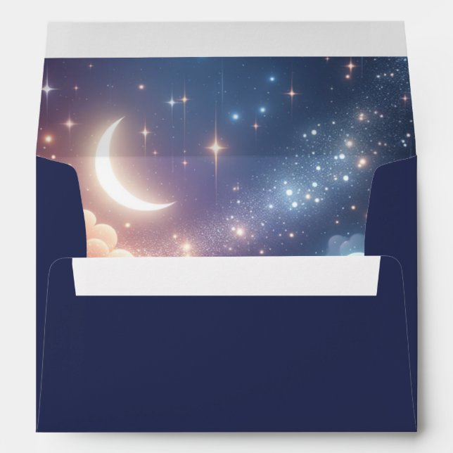 Enveloppe Mariage de la Lune céleste et des étoile (Dos (Bas))