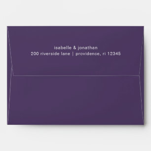 Enveloppe Mariage de l'adresse de retour sombre et blanc
