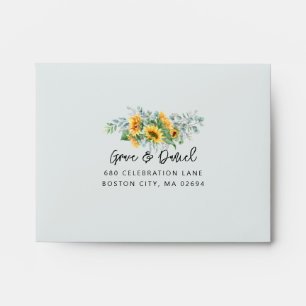 Enveloppe Mariage de l'Eucalyptus de tournesol rustique RSVP