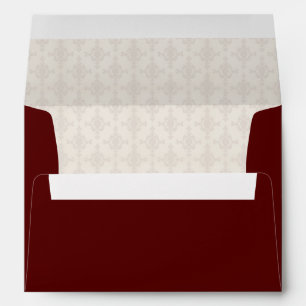 Enveloppe Mariage de luxe Moderne Classique Domaine Burgundy