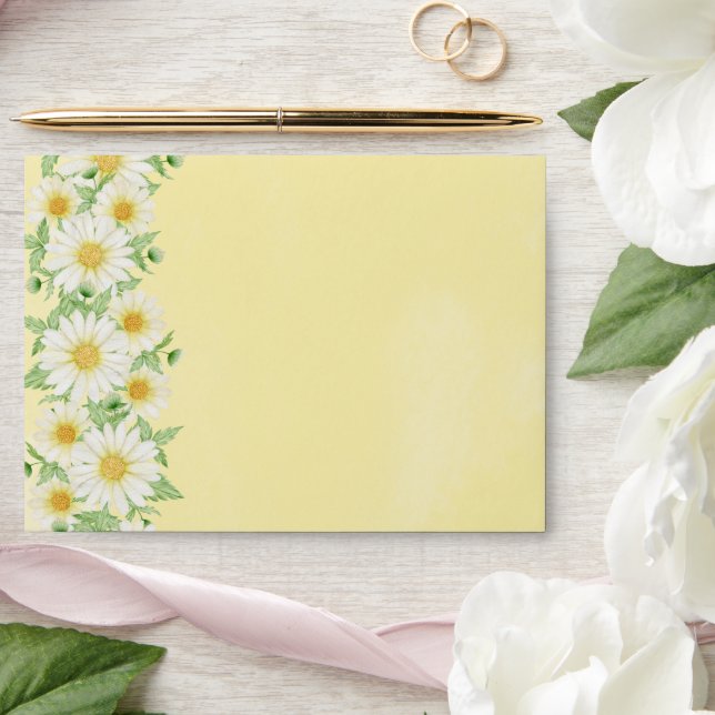 Enveloppe Mariage de marguerites blanches rustique (Wedding)
