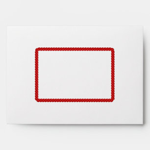 Enveloppe Mariage de mer Blanc Rouge Bleu Rope Aquarelle