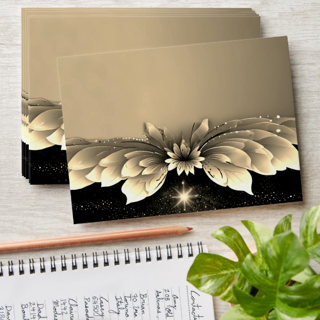 Enveloppe Mariage de métal or (Stacked)