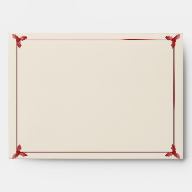 Enveloppe Mariage de Mistletoe rouge hiver (Devant)