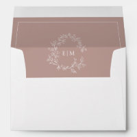 Mariage de monogramme à poitrine feutrée Rose mode