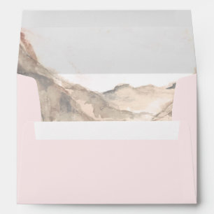 Enveloppe Mariage de montagne aquarelle