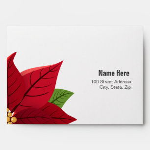 Enveloppe Mariage de Noël Poinsettia
