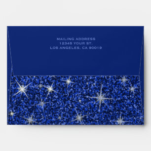 Enveloppe Mariage de Parties scintillant moderne Sapphire Gl