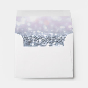 Enveloppe Mariage de Parties scintillant moderne Silver Purp