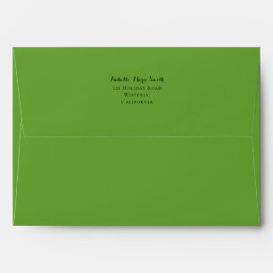 Enveloppe Mariage de peinture à l'aquarelle verte tropicale