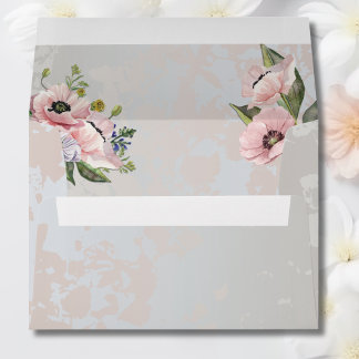 Enveloppe Mariage de pépites rose aquarelle