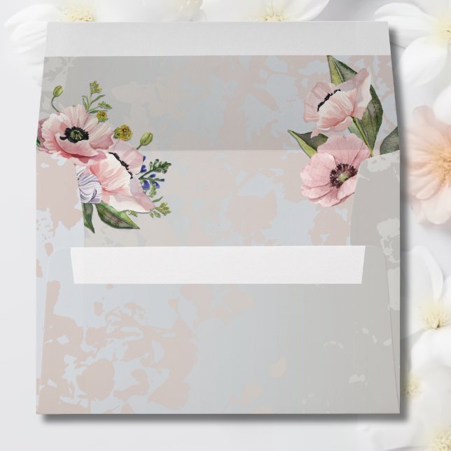Enveloppe Mariage de pépites rose aquarelle (Créateur téléchargé)