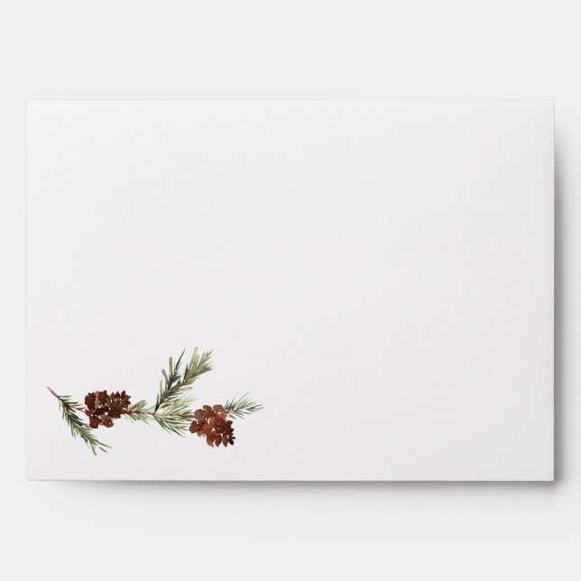 Enveloppe Mariage de pin d'hiver (Devant)