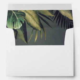 Enveloppe Mariage de plage Feuille de palme tropical