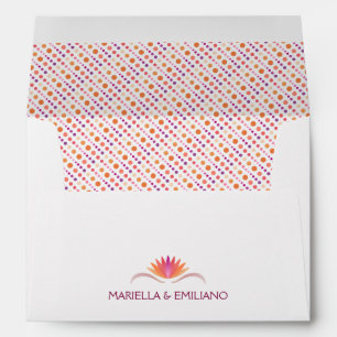 Enveloppe Mariage de points roses Fiesta