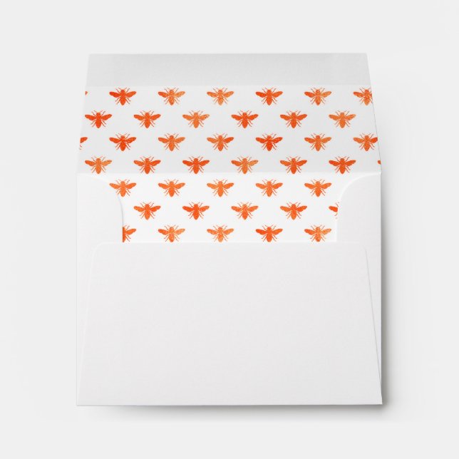 Enveloppe Mariage de rêve abeilles miel rose gold (Dos (Bas))