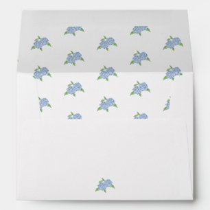 Enveloppe Mariage de Rêve Hydrangea Bleu Classique au Bord d