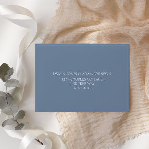 Enveloppe Mariage de script bleu poussiéreux minim