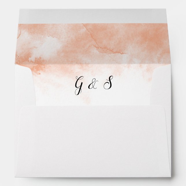 Enveloppe Mariage de script de calligraphie élégante pour le (Dos (Bas))