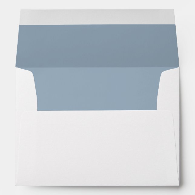 Enveloppe Mariage de script élégant bleu clair (Dos (Bas))