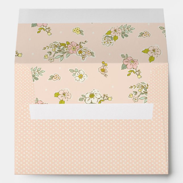 Enveloppe Mariage de script flou rustique (Dos (Bas))