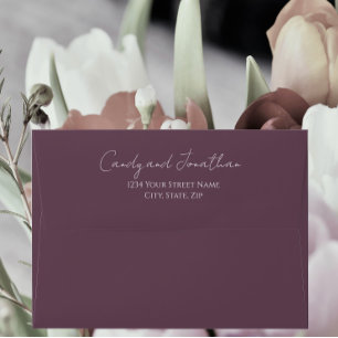 Enveloppe Mariage de script moderne de style simple