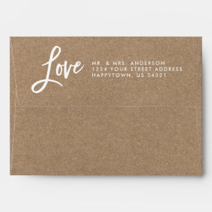 Enveloppe Mariage de style de Papier d'emballage d'amour de