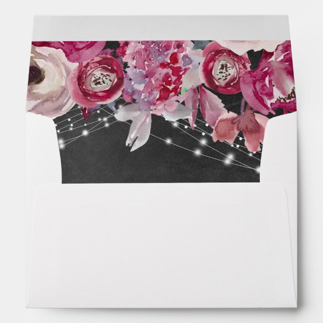 Enveloppe Mariage de tableau de bord rose (Dos (Bas))