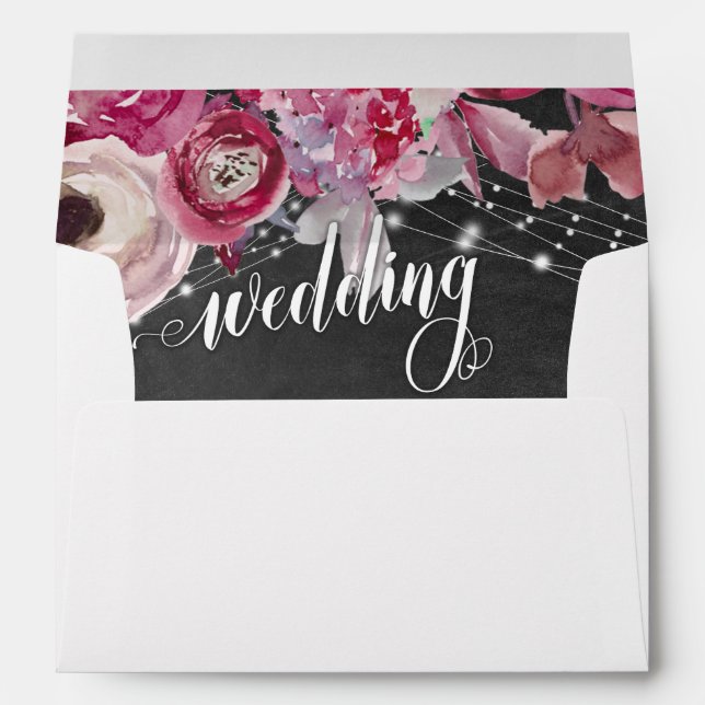Enveloppe Mariage de tableau de bord rose (Dos (Bas))