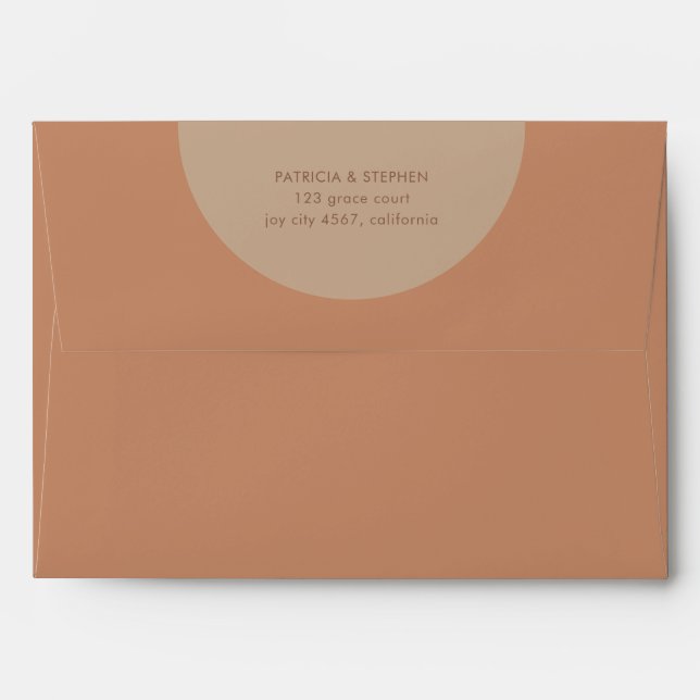 Enveloppe Mariage de terre de sable géométrique solide moder (Dos (Haut rabat))