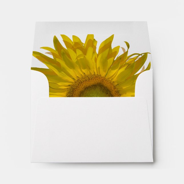 Enveloppe Mariage de tournesol jaune Réponse R.S.V.P. (Dos (Bas))