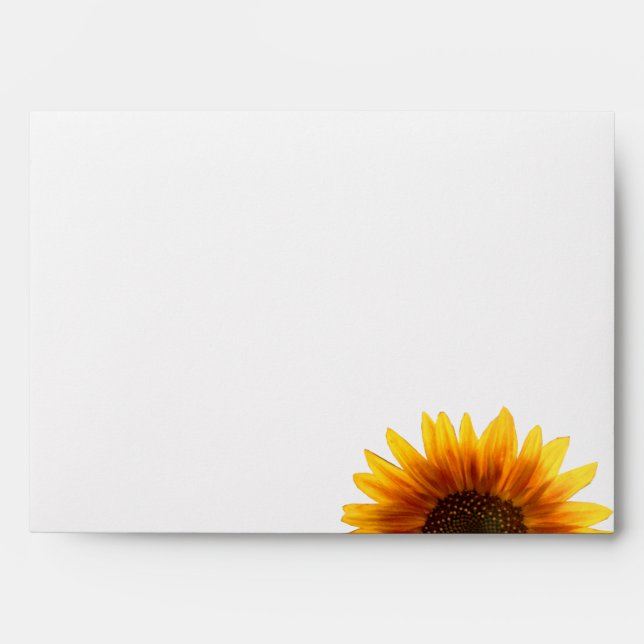 Enveloppe Mariage de tournesol rustique (Devant)