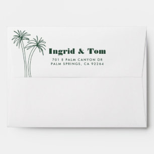 Enveloppe Mariage de tropiques minimalistes verts